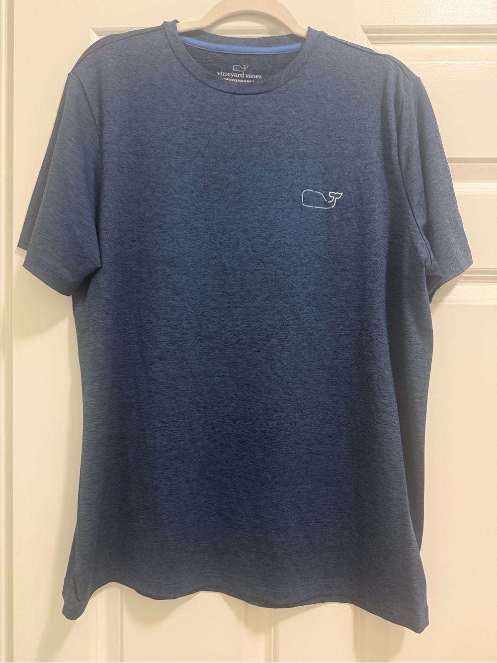 Vineyard Vines Men's Short Sleeve Tee - Heather Navy with White Whale
